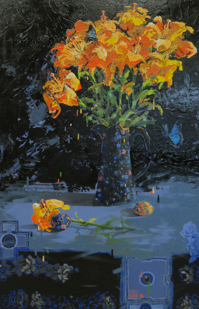 Monarch 61cm x 91cm acrylic by Lucy McCann