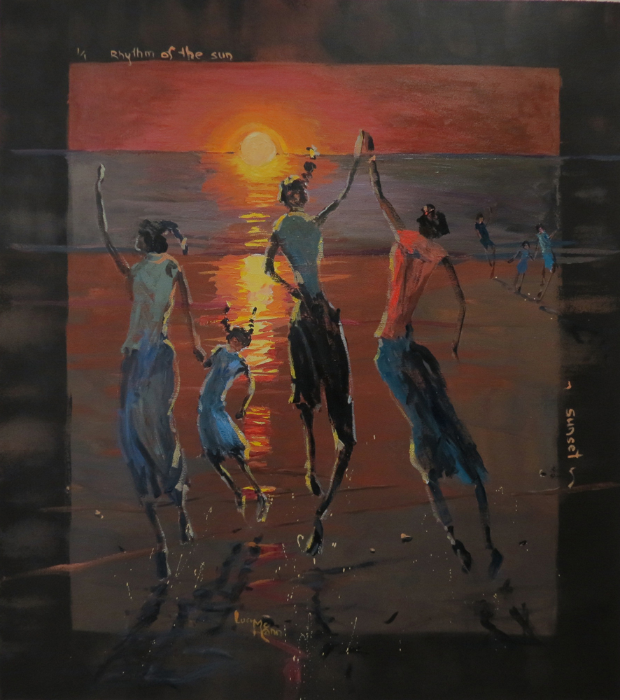 Rhythm of the Sea – Sunset 65cm x 84cm acrylic by Lucy McCann