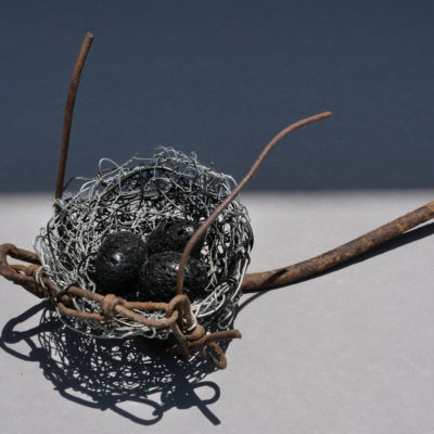 Nest 4. Handmade wire nest by Lucy McCann