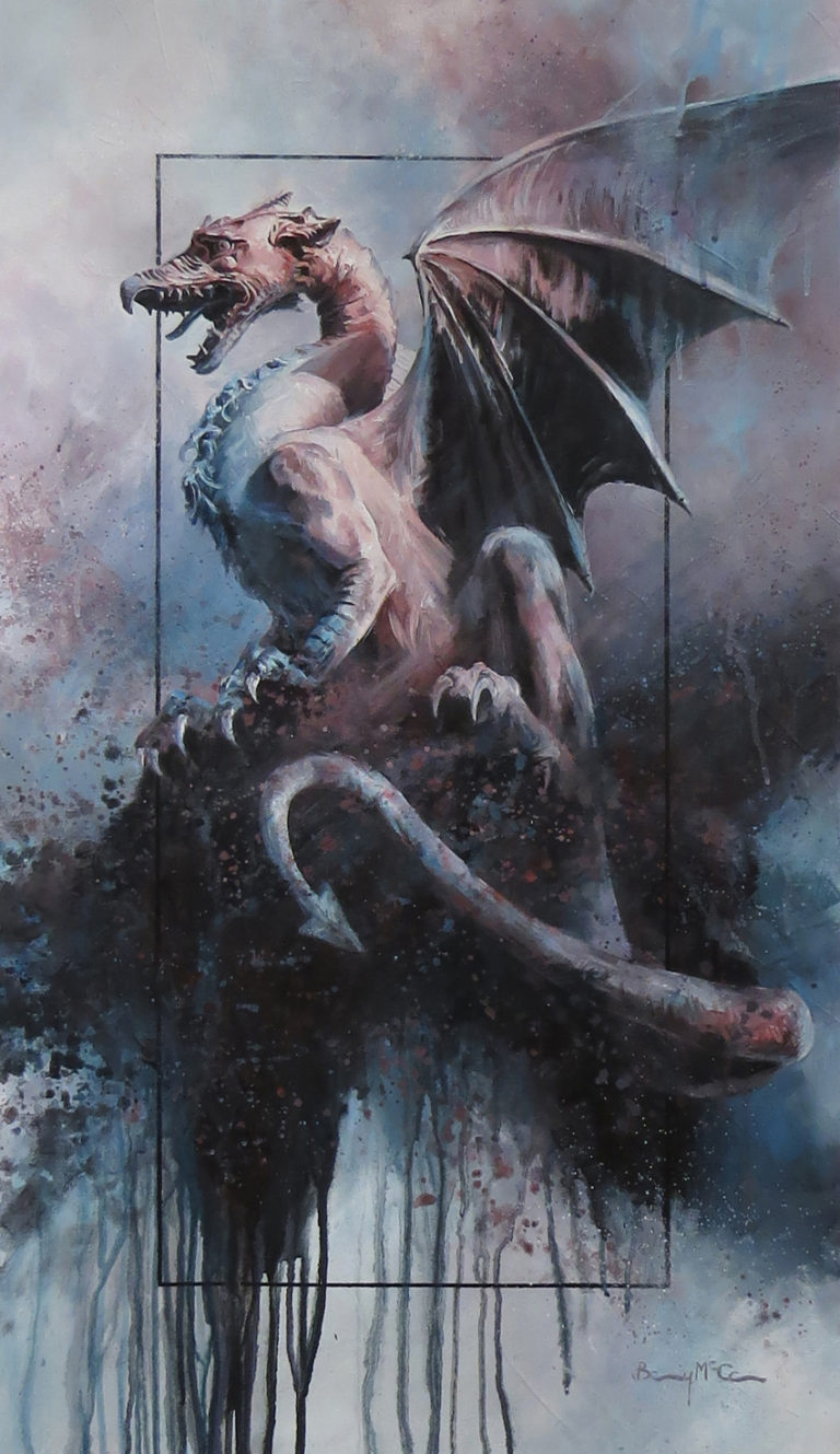 Barry McCann Dragon 53 x 91 cm acrylic