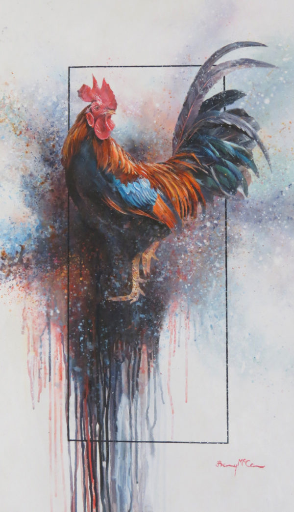 Barry McCann Rooster 53 x 91 cm acrylic