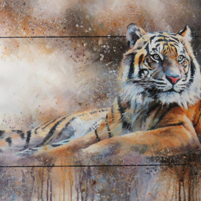 Barry McCann Tiger 91 x 53 cm acrylic